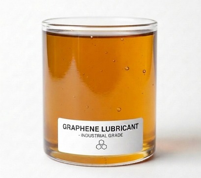 Industrial lubricant oil with graphene additives showing reduced friction properties